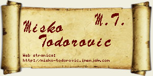 Miško Todorović vizit kartica
